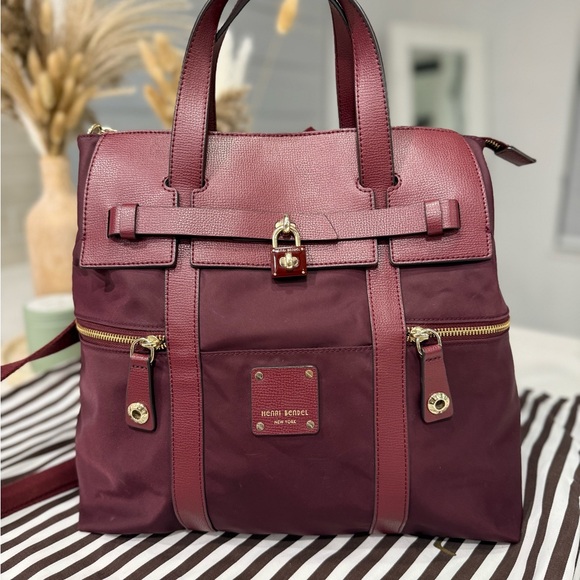 henri bendel Handbags - Henri Bendel Jetsetter Convertible Backpack/crossbody/tote Oxblood/Burgundy